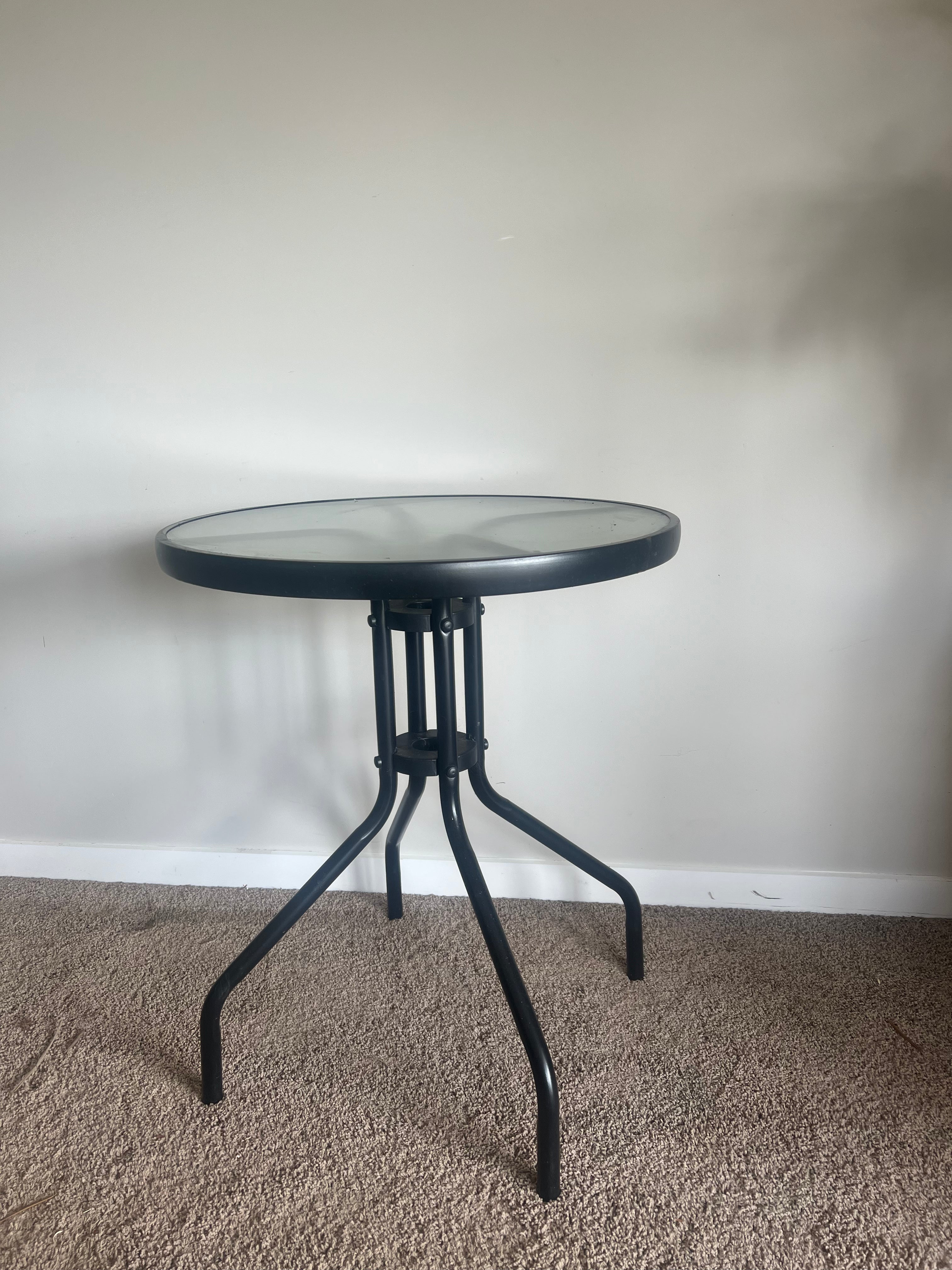 Not For Sale - Outdoor glass and metal table transformed in Artisan Stone and Metallic Alchemy (Video Included)