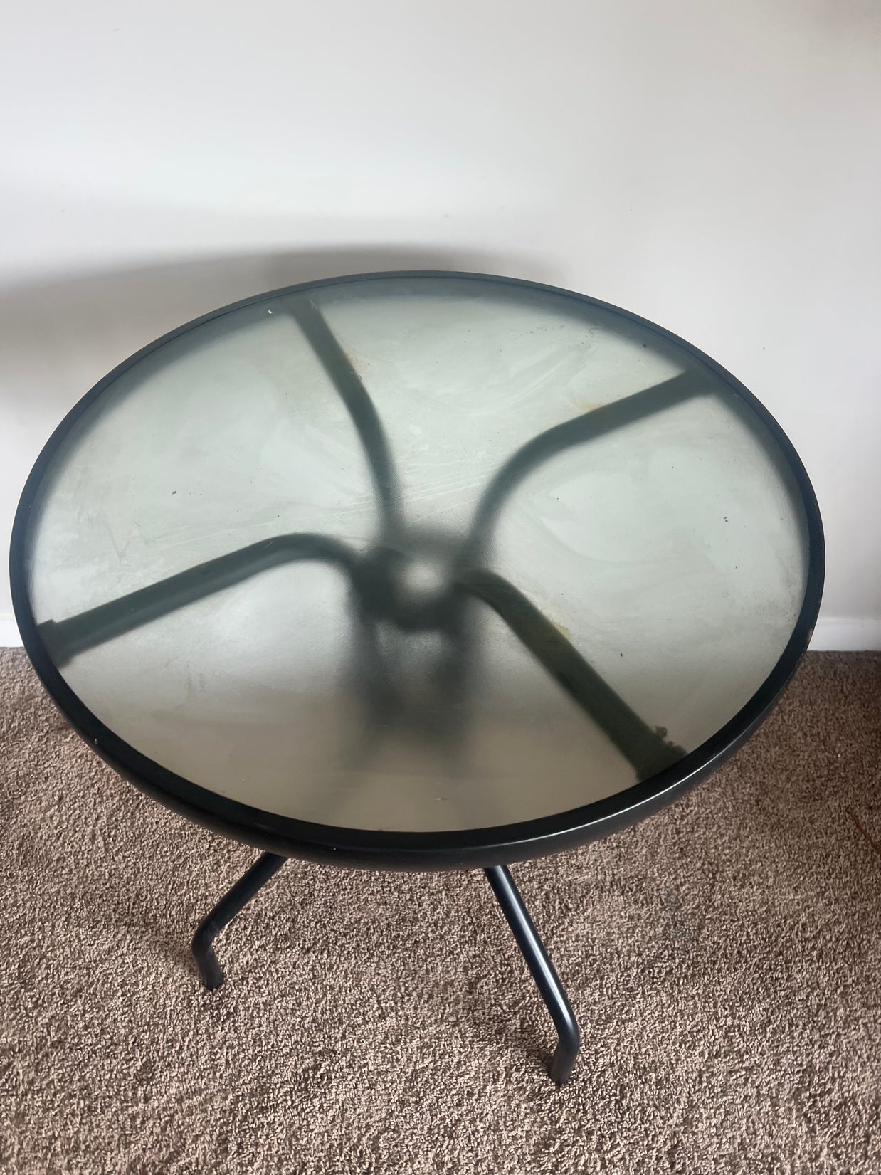 Not For Sale - Outdoor glass and metal table transformed in Artisan Stone and Metallic Alchemy (Video Included)