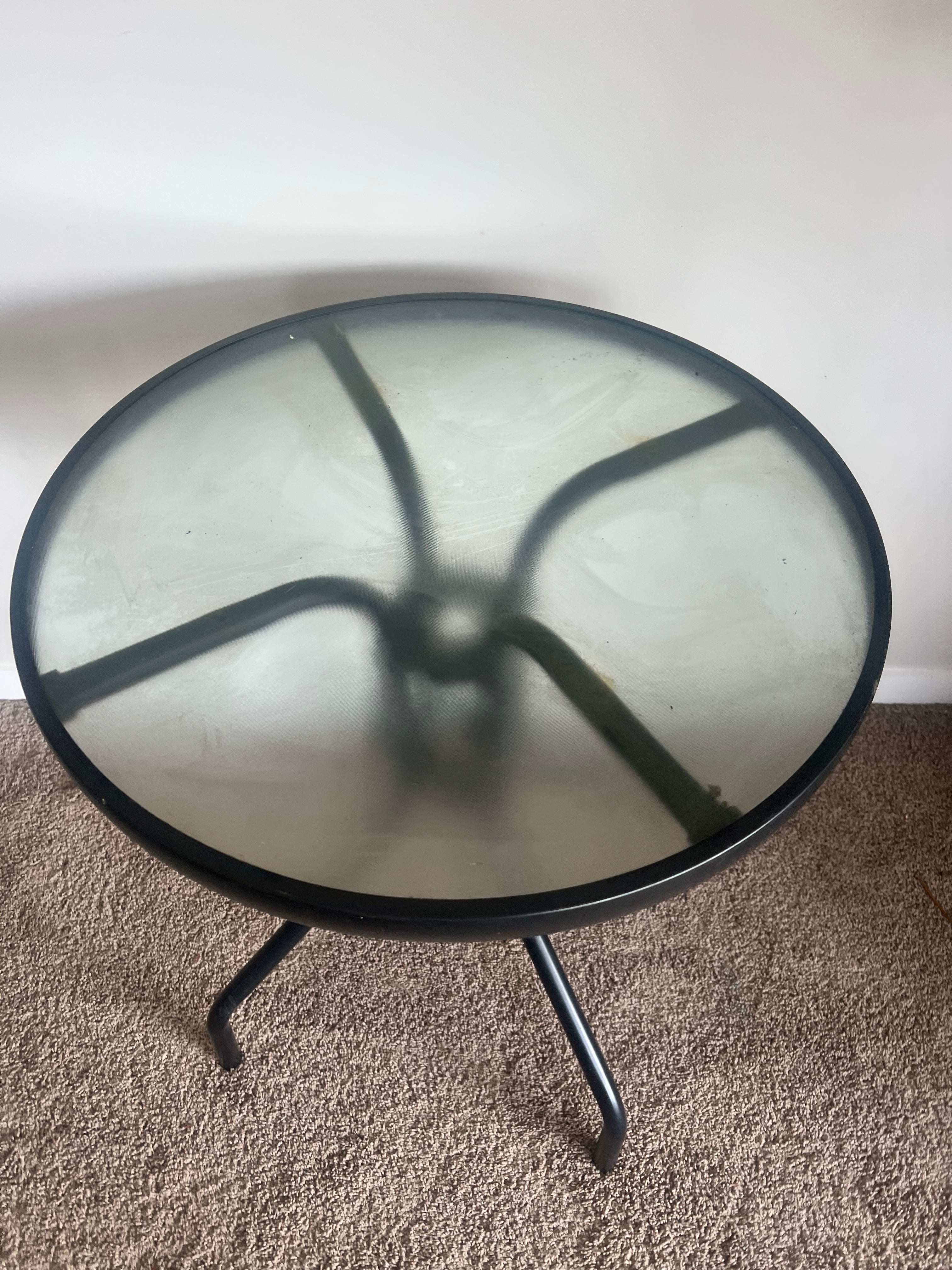 Not For Sale - Outdoor glass and metal table transformed in Artisan Stone and Metallic Alchemy (Video Included)