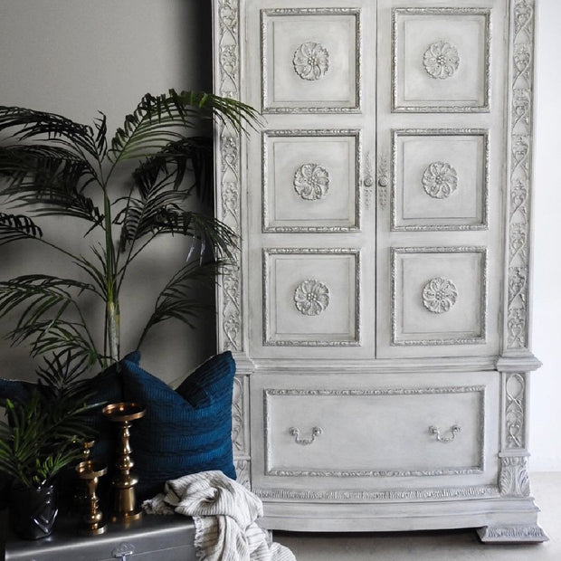 Not For Sale - Elanora : Carved Solid Mahogany Wardrobe (on hold)