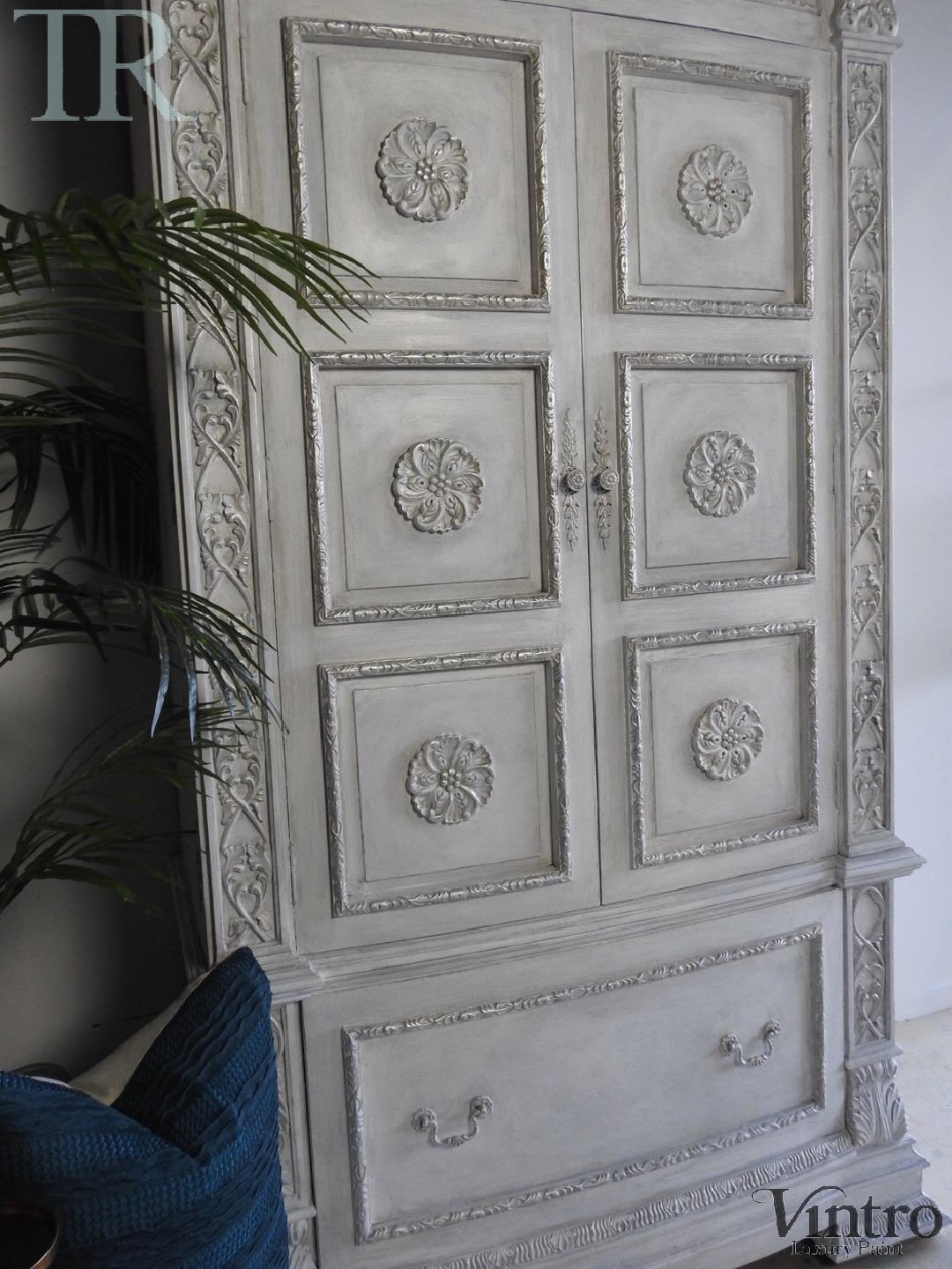 Not For Sale - Elanora : Carved Solid Mahogany Wardrobe (on hold)
