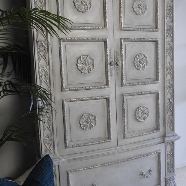 Not For Sale - Elanora : Carved Solid Mahogany Wardrobe (on hold)