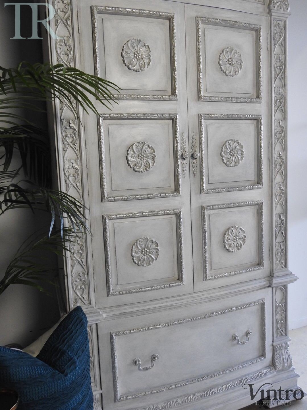 Not For Sale - Elanora : Carved Solid Mahogany Wardrobe (on hold)