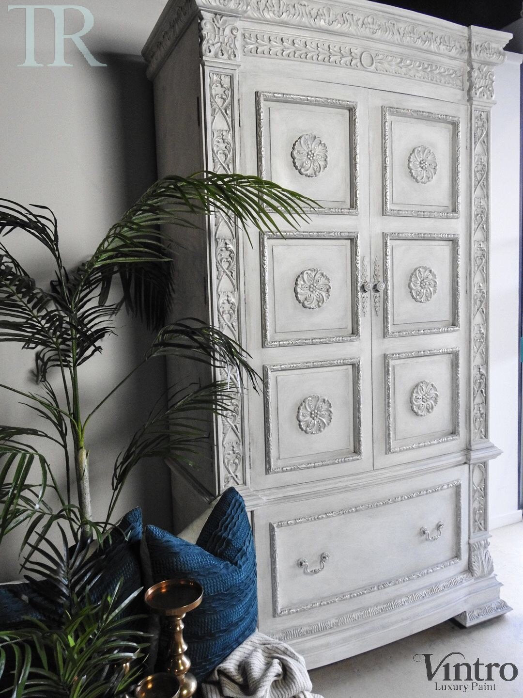 Not For Sale - Elanora : Carved Solid Mahogany Wardrobe (on hold)