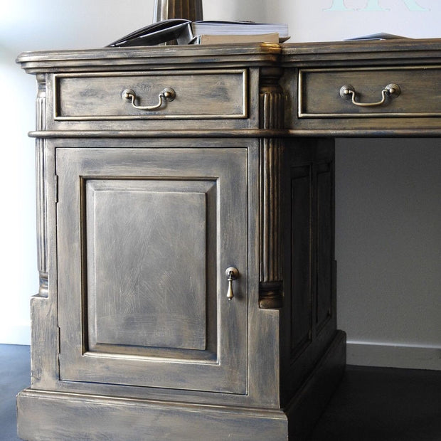 Not For Sale - Portia : Aged bronze gold partners desk