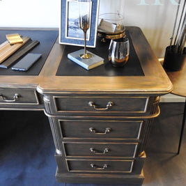 Not For Sale - Portia : Aged bronze gold partners desk