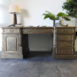 Not For Sale - Portia : Aged bronze gold partners desk
