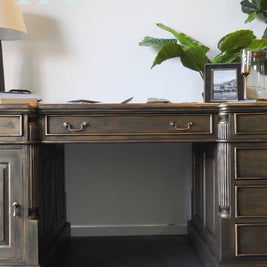 Not For Sale - Portia : Aged bronze gold partners desk
