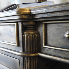 Not For Sale - Portia : Aged bronze gold partners desk