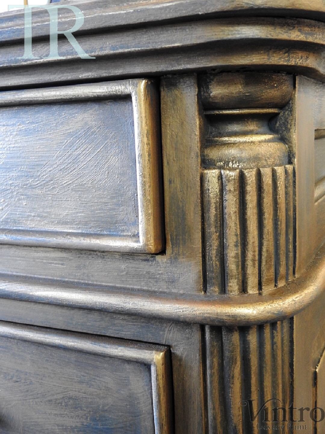Not For Sale - Portia : Aged bronze gold partners desk