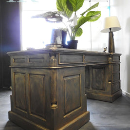 Not For Sale - Portia : Aged bronze gold partners desk