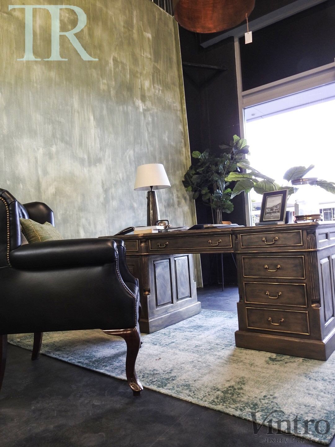 Not For Sale - Portia : Aged bronze gold partners desk