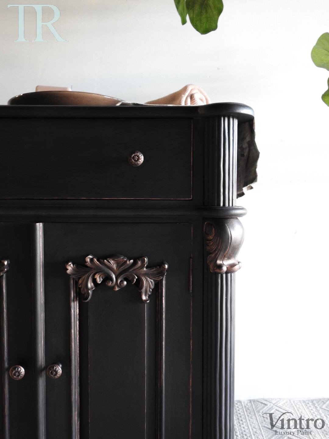 Not For Sale - Commissioned Black and Rose Gold Vanity