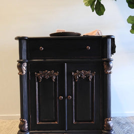 Not For Sale - Commissioned Black and Rose Gold Vanity