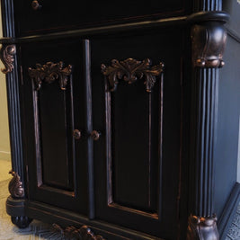 Not For Sale - Commissioned Black and Rose Gold Vanity