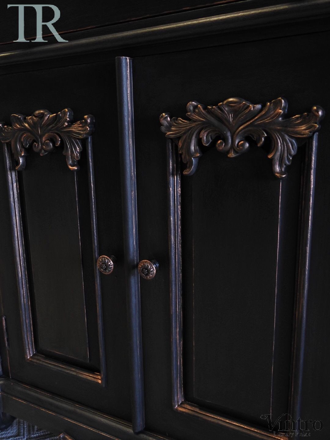 Not For Sale - Commissioned Black and Rose Gold Vanity
