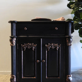 Not For Sale - Commissioned Black and Rose Gold Vanity