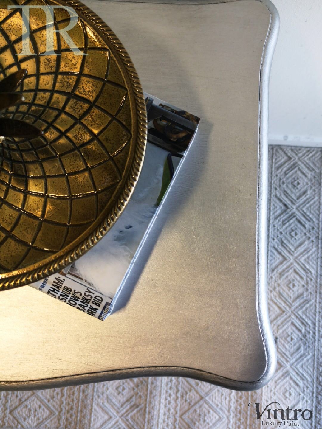 Not For Sale - Commission Bedside Tables in Vintro Metallic Silver and Gold