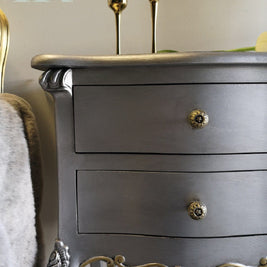 Not For Sale - Commission Bedside Tables in Vintro Metallic Silver and Gold