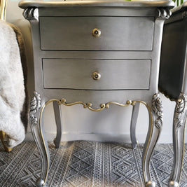 Not For Sale - Commission Bedside Tables in Vintro Metallic Silver and Gold