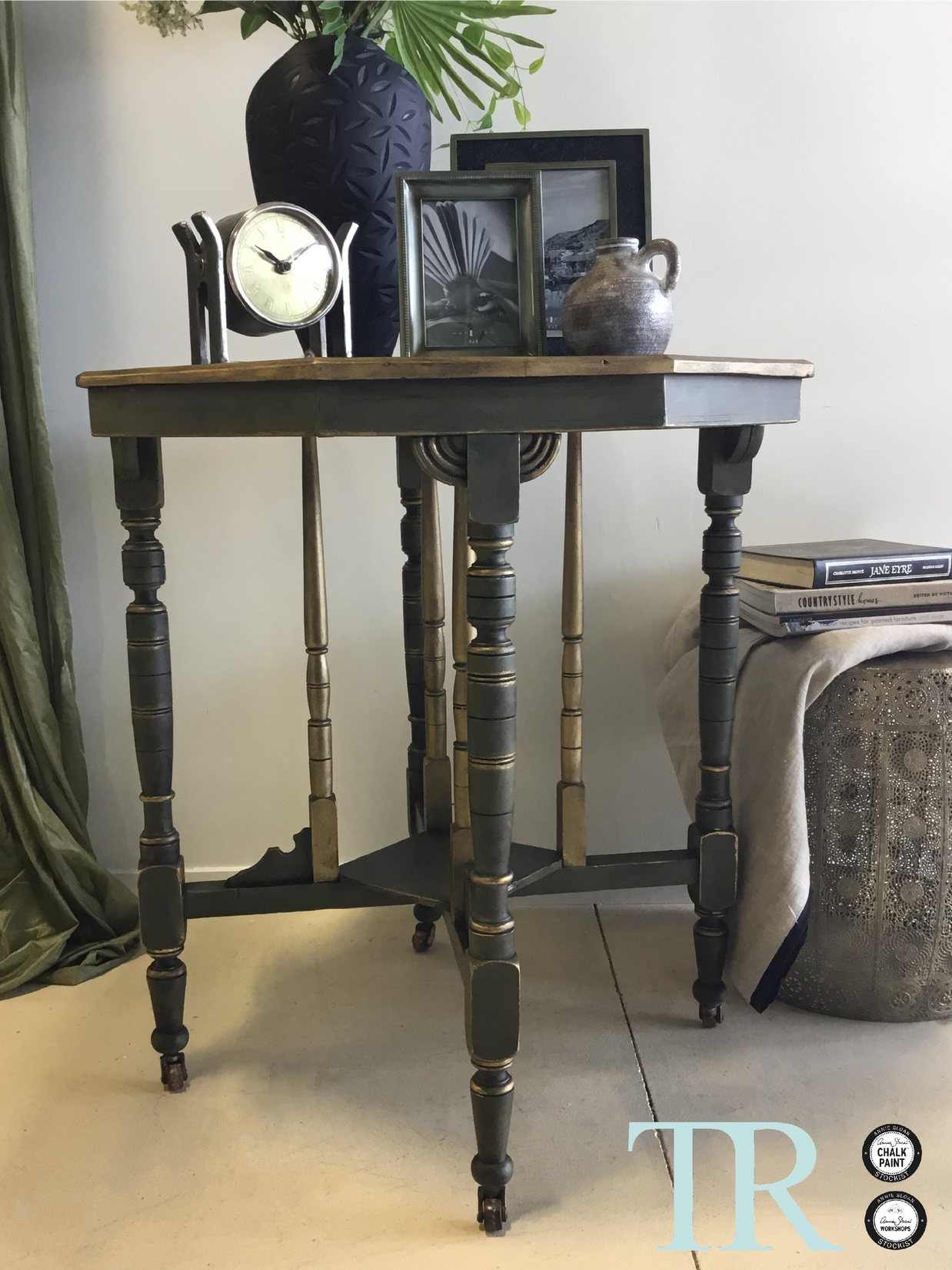 Not For Sale - Olive :Octagonal Top Side/ Entrance Table