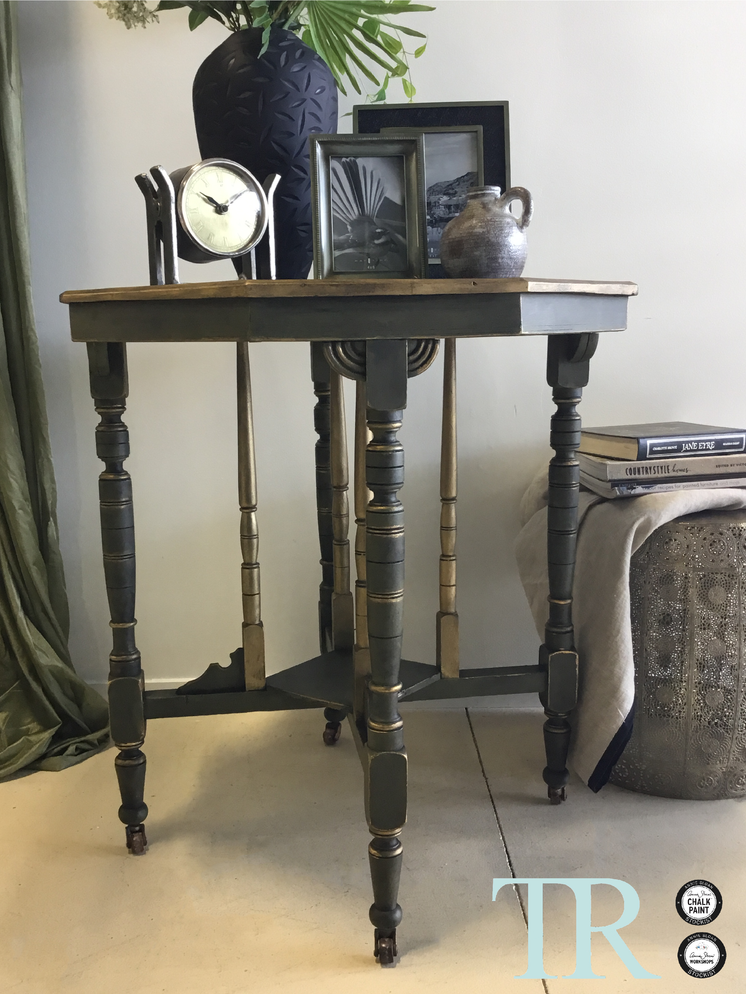 Not For Sale - Olive :Octagonal Top Side/ Entrance Table