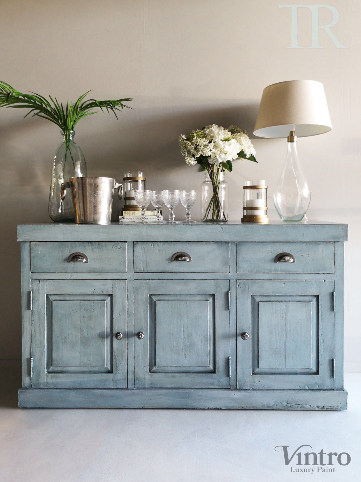 Not For Sale - Commissioned Sideboard in Vintro Pale Blues