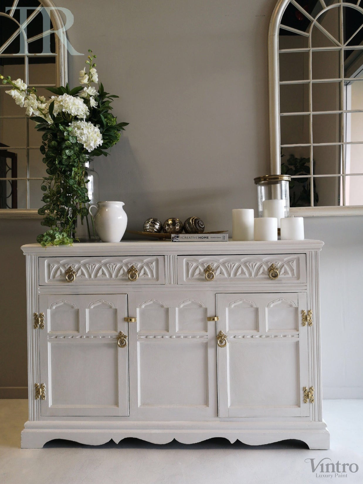 Not For Sale - Commissioned Sideboard in White and Gold