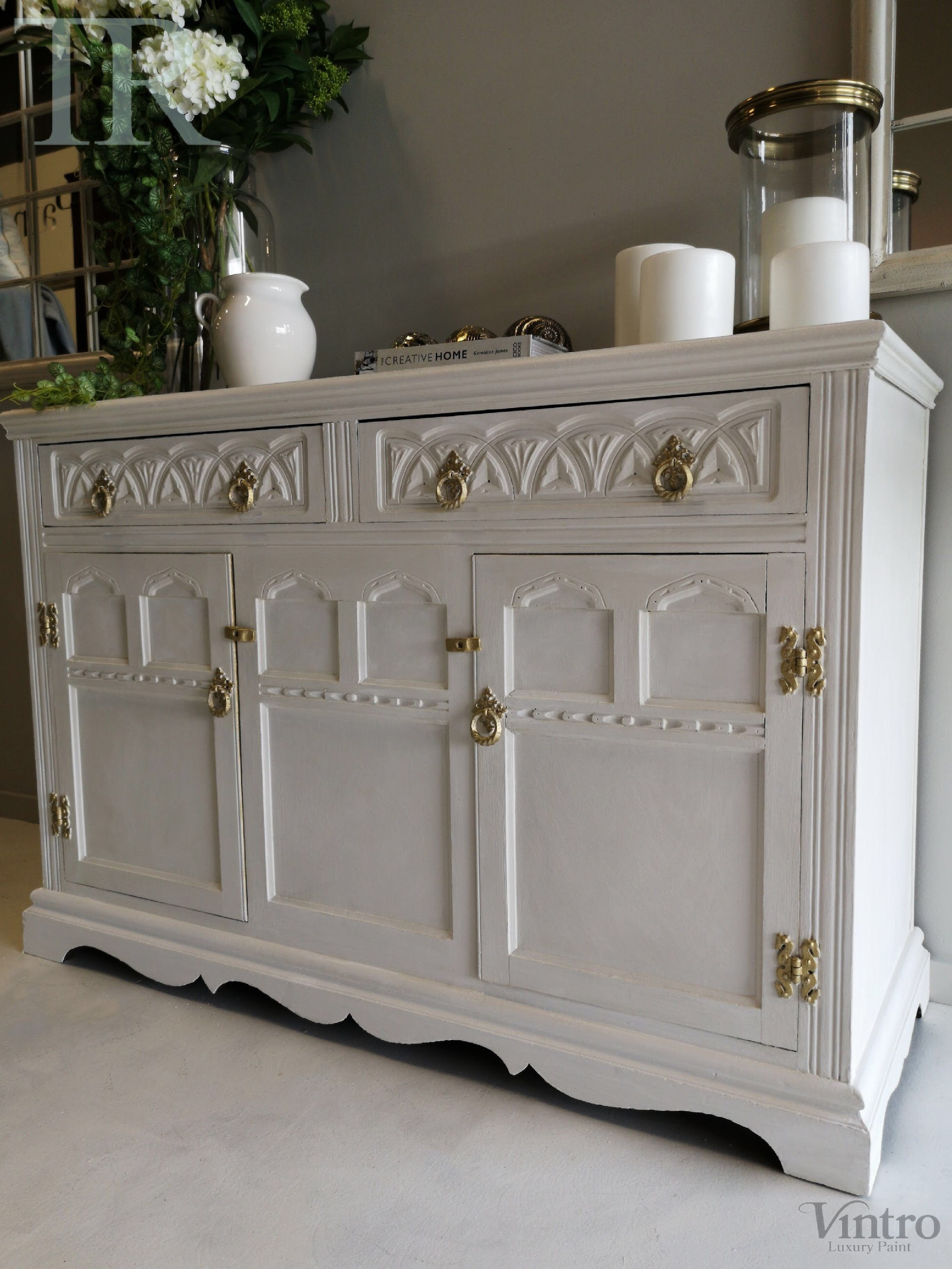 Not For Sale - Commissioned Sideboard in White and Gold