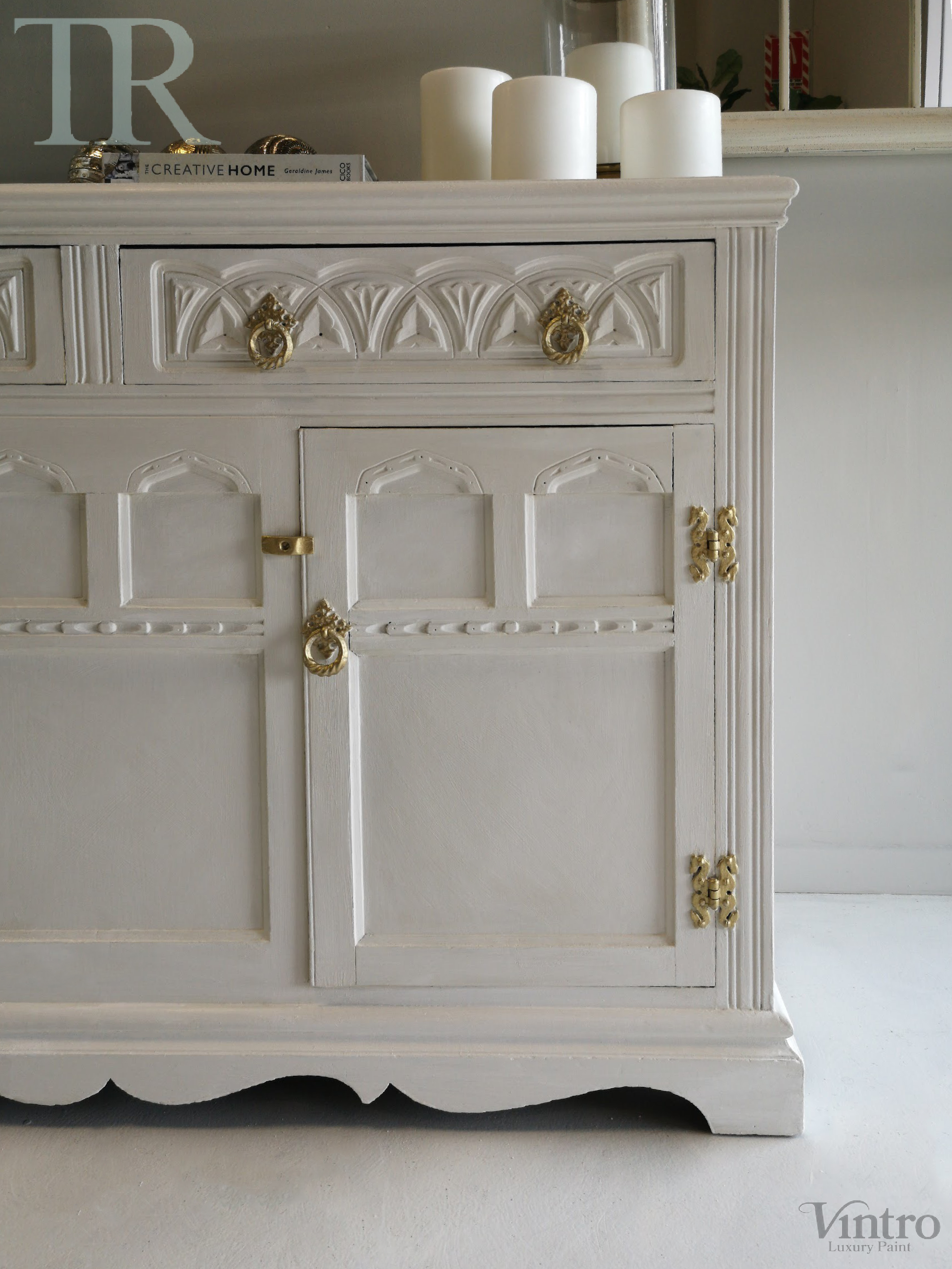 Not For Sale - Commissioned Sideboard in White and Gold