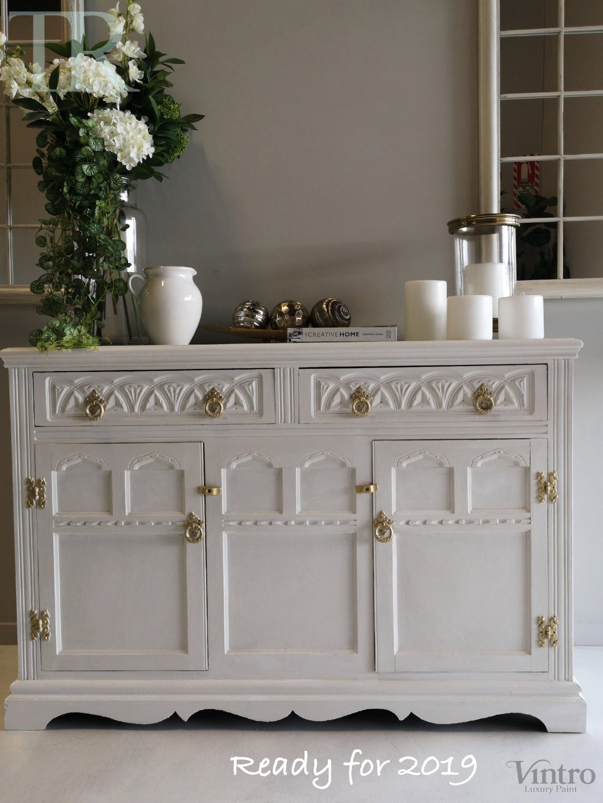 Not For Sale - Commissioned Sideboard in White and Gold