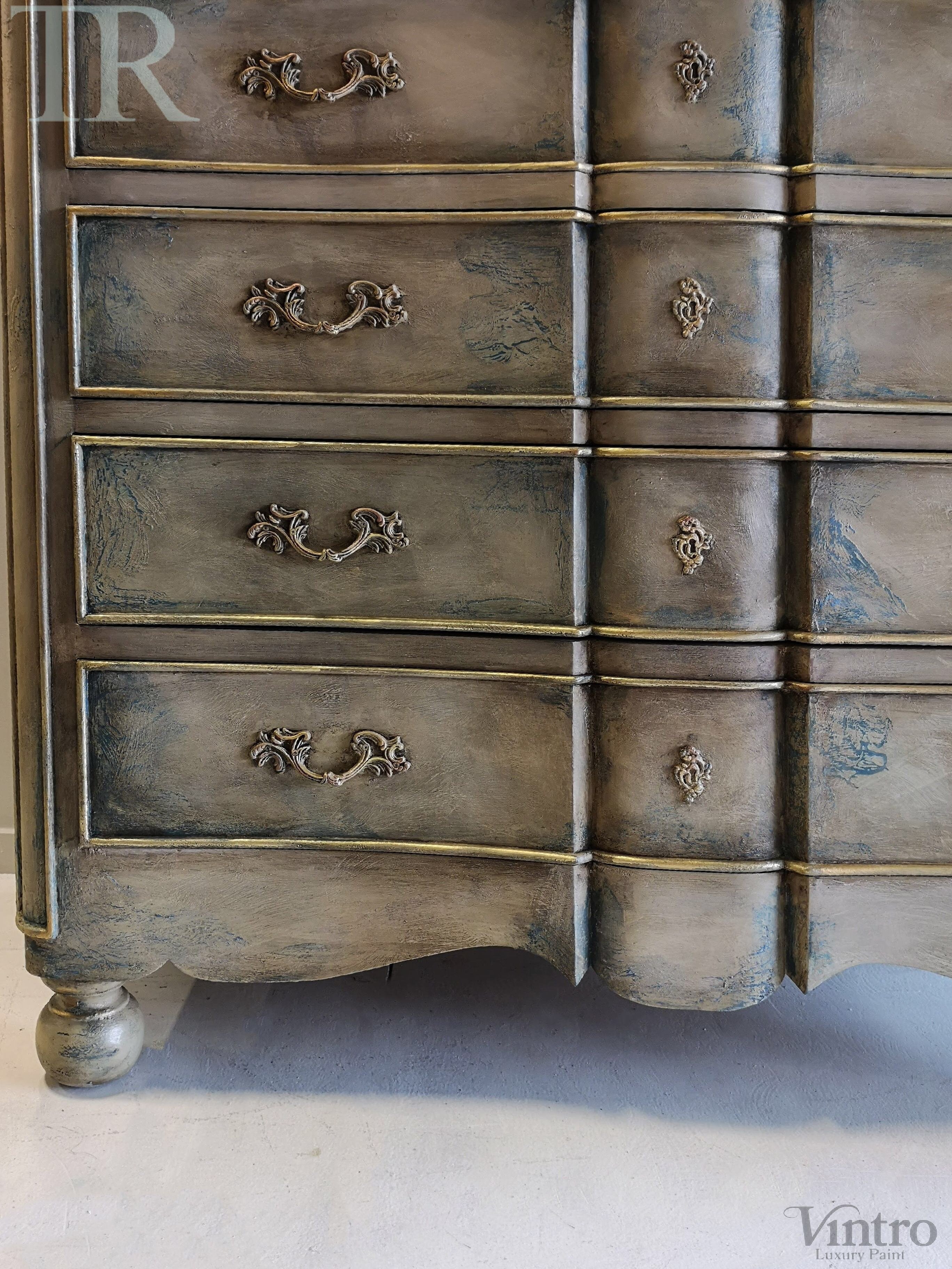 Not For Sale - Meela: Curved breakfront french inspired rustic set of drawers