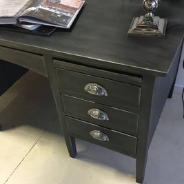 Not For Sale - Commissioned Desk in Graphite and French Linen