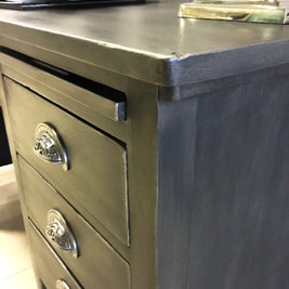 Not For Sale - Commissioned Desk in Graphite and French Linen