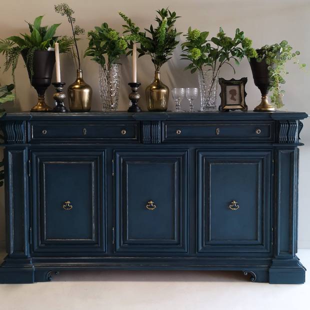 Not For Sale - Edwina: Solid Mahogany deep navy blue Sideboard