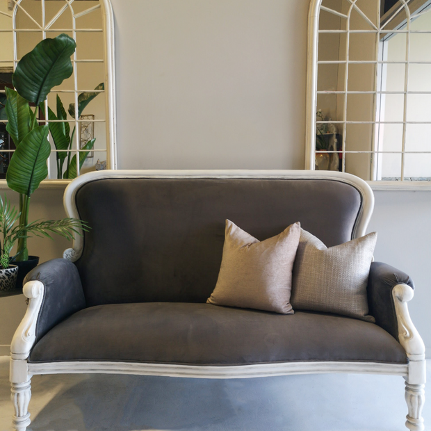 Not For Sale - Megan: Grey Velvet Seater .