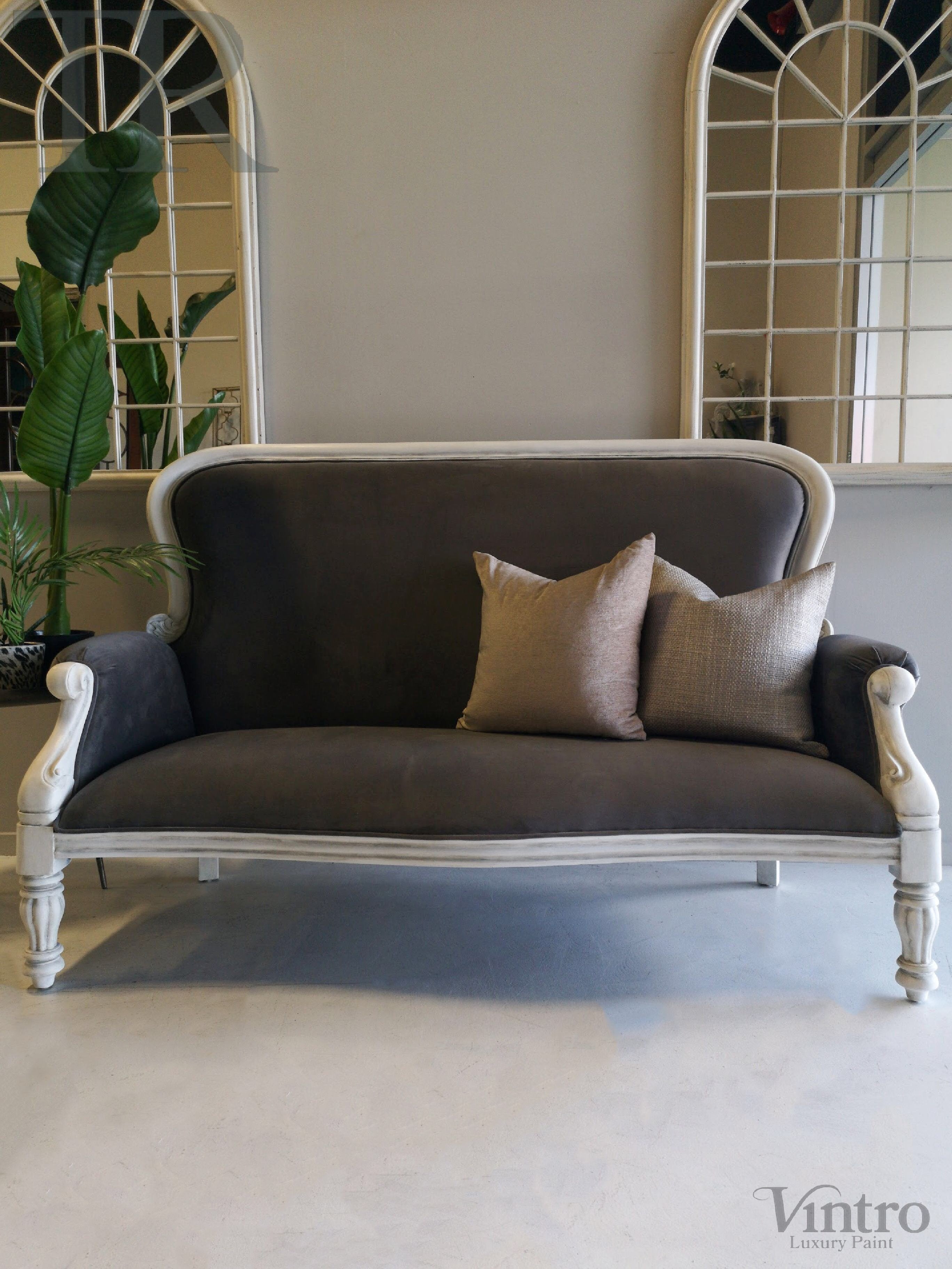 Not For Sale - Megan: Grey Velvet Seater .