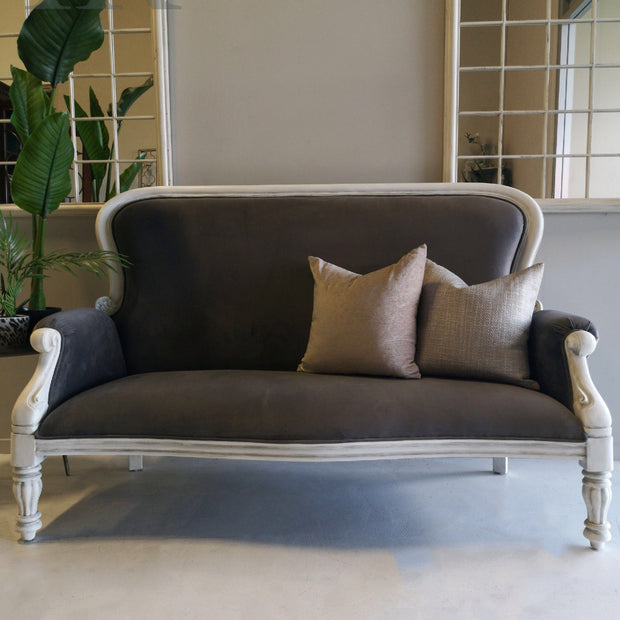 Not For Sale - Megan: Grey Velvet Seater .
