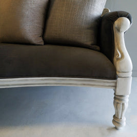 Not For Sale - Megan: Grey Velvet Seater .