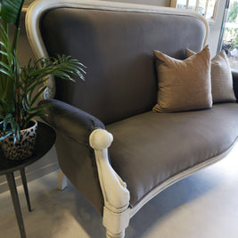 Not For Sale - Megan: Grey Velvet Seater .