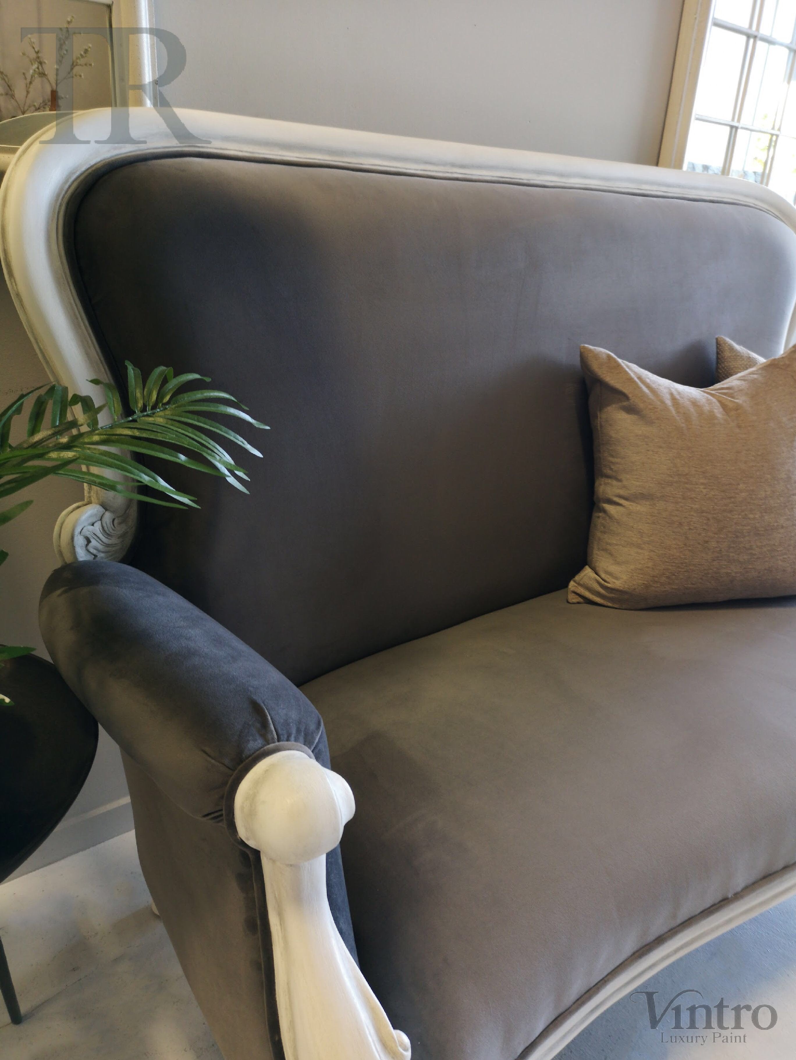 Not For Sale - Megan: Grey Velvet Seater .