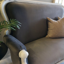 Not For Sale - Megan: Grey Velvet Seater .