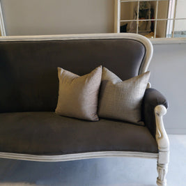 Not For Sale - Megan: Grey Velvet Seater .