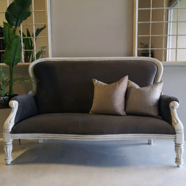 Not For Sale - Megan: Grey Velvet Seater .