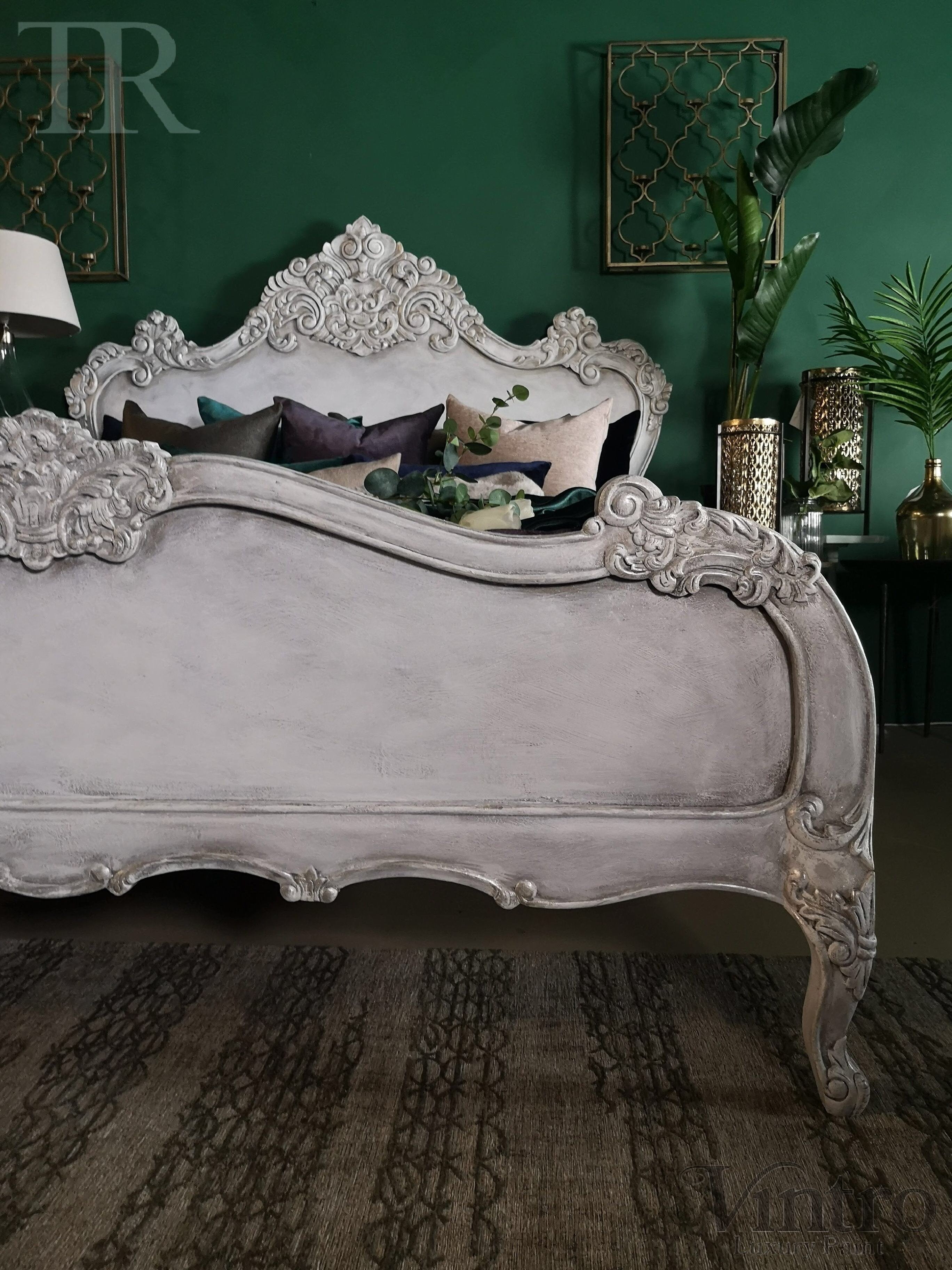 Not For Sale - Varena: French Style bed in bespoke hand painted finish