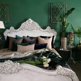Not For Sale - Varena: French Style bed in bespoke hand painted finish