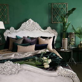 Not For Sale - Varena: French Style bed in bespoke hand painted finish