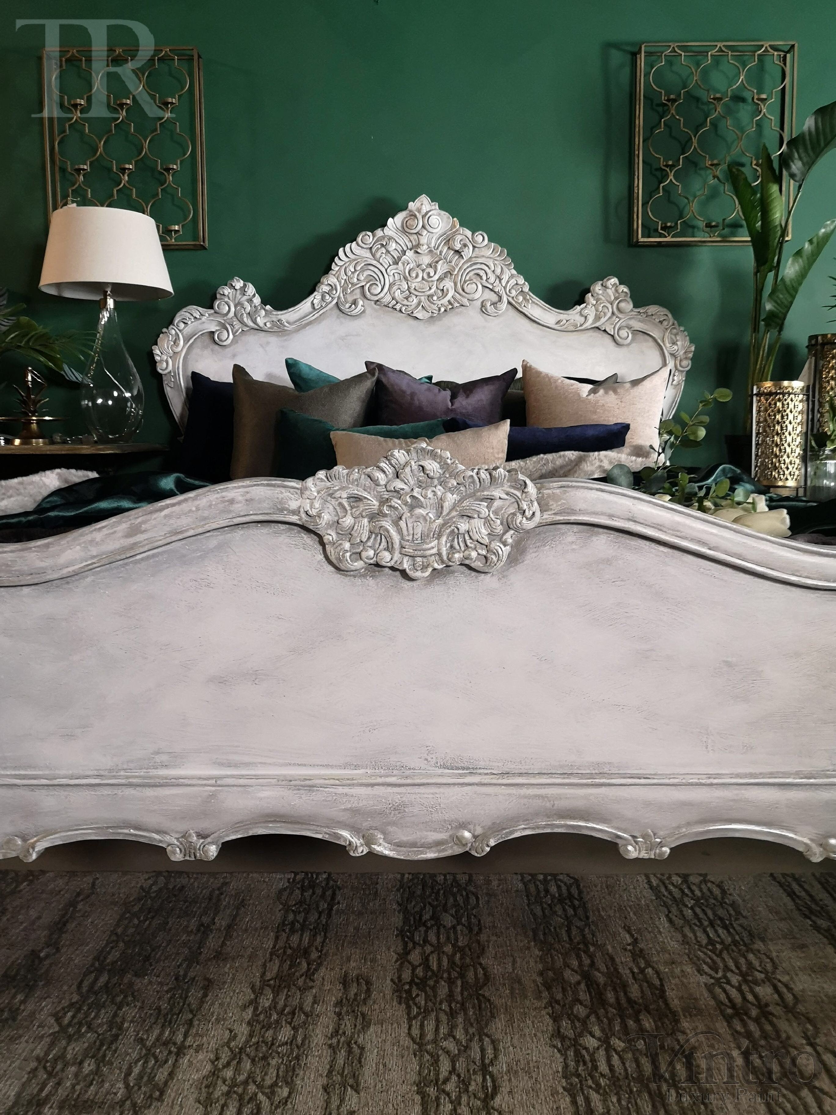 Not For Sale - Varena: French Style bed in bespoke hand painted finish