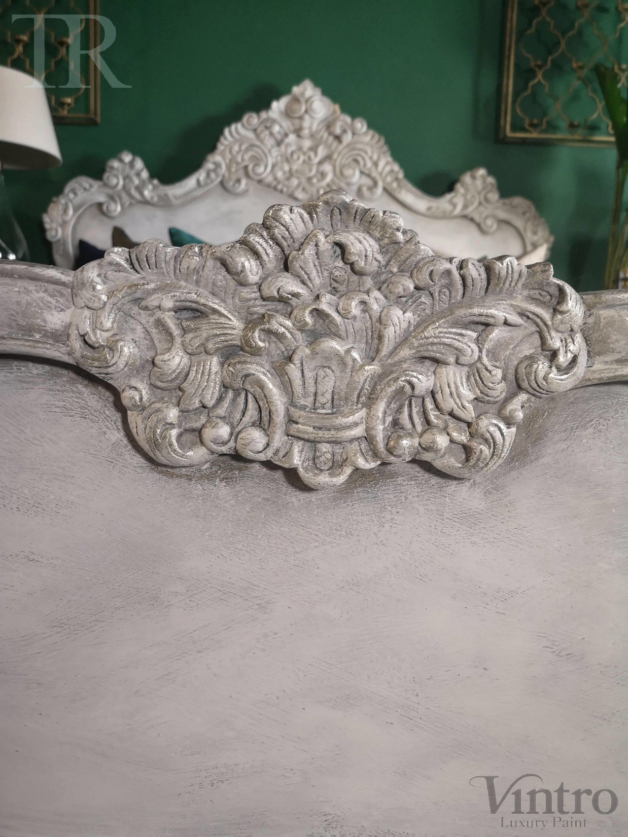 Not For Sale - Varena: French Style bed in bespoke hand painted finish