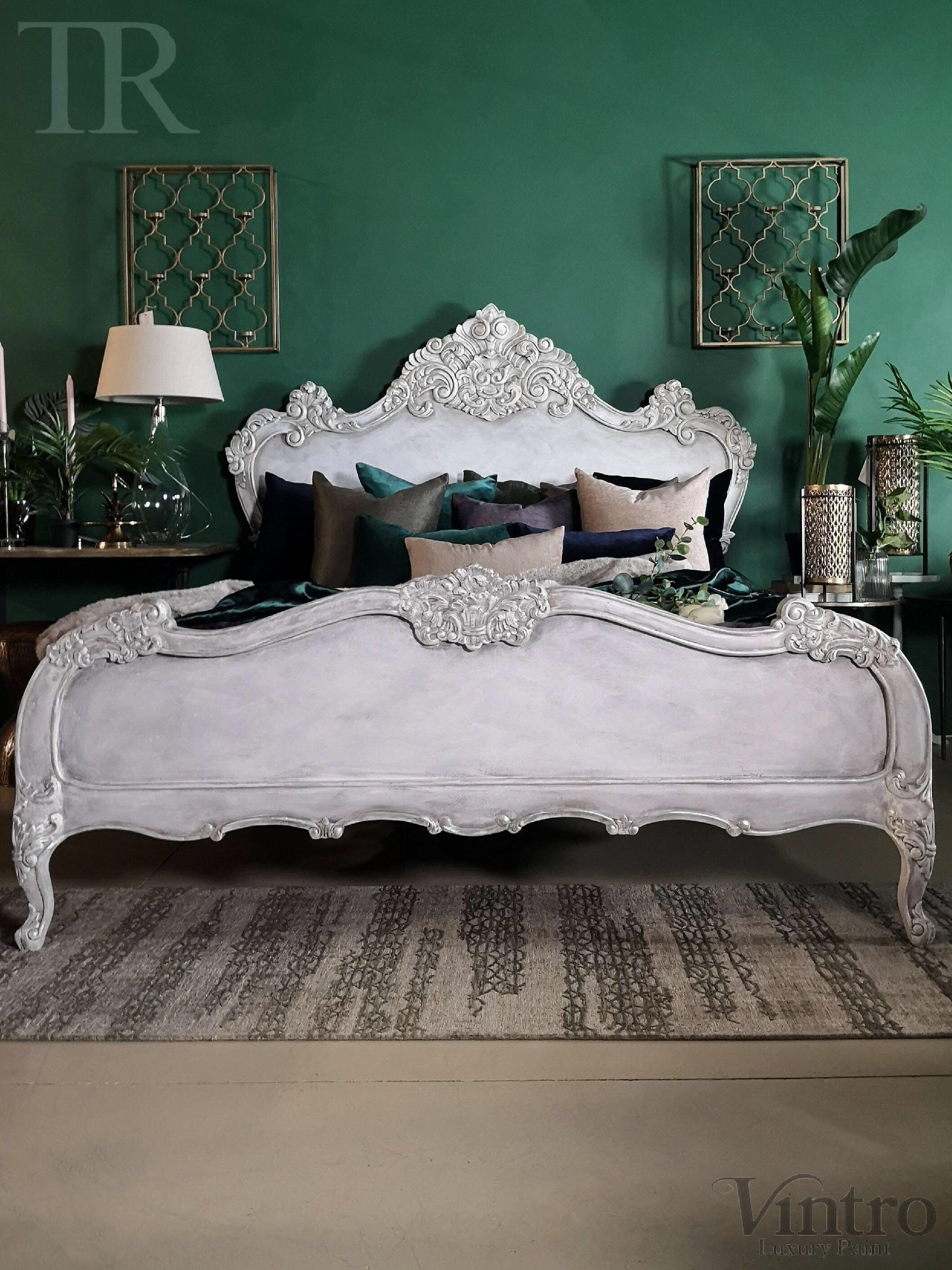 Not For Sale - Varena: French Style bed in bespoke hand painted finish